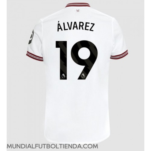 Camiseta West Ham United Edson Alvarez #19 Segunda Equipación Replica 2023-24 mangas cortas